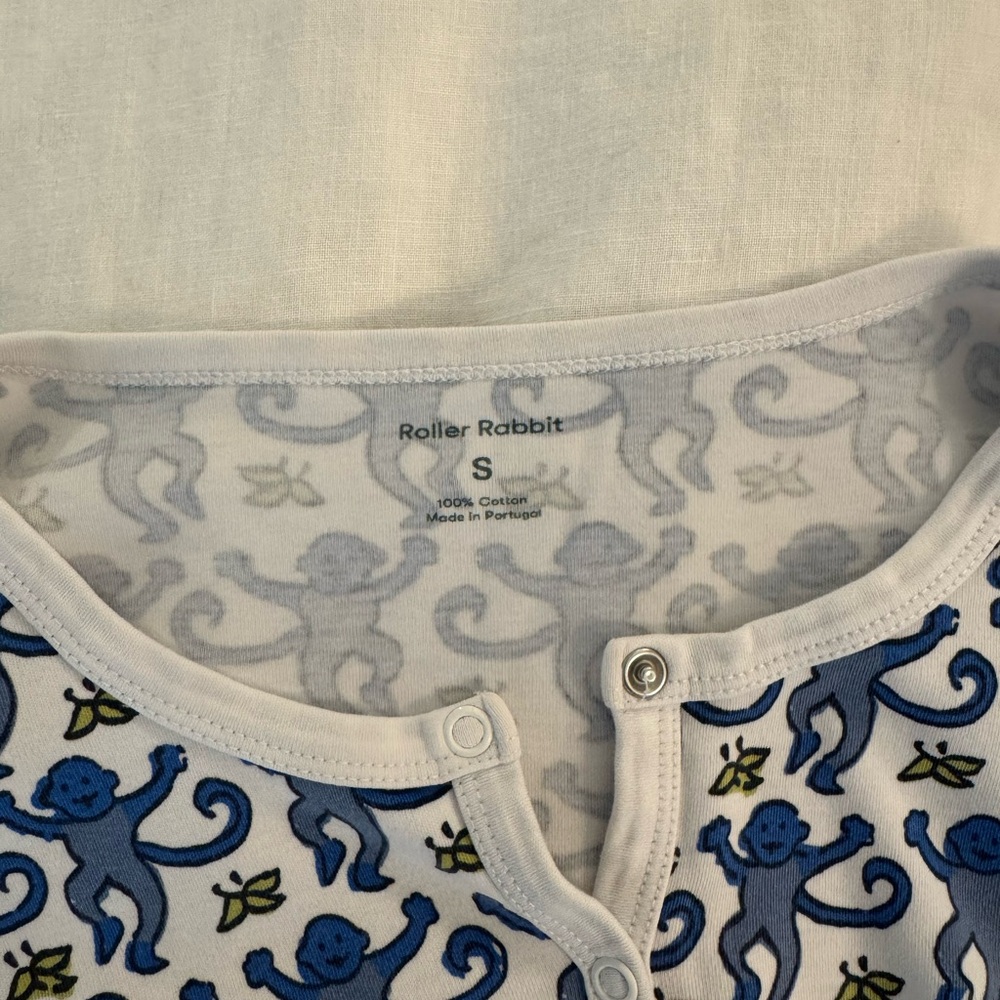 Roller Rabbit Blue Monkey Pajama Set - Picture 3 of 3